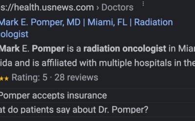 FIVE STAR DOCTOR = DR. MARK POMPER CANCER SPECIALIST & BOARD CERTIFIED RADIATION ONCOLOGIST